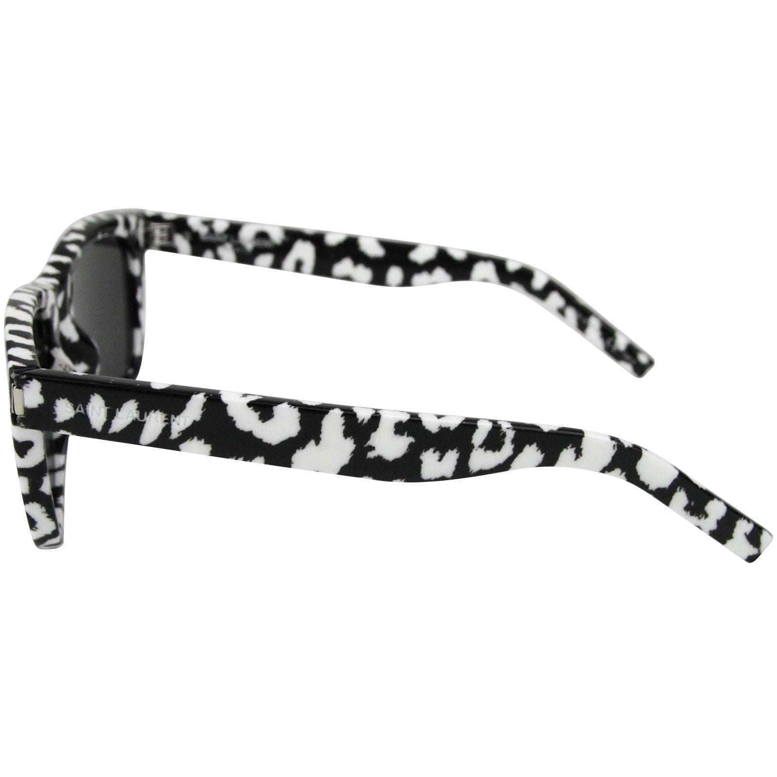 Saint Laurent Unisex White / Black Cheetah Print Sunglasses SL 51 Prints 447676 1098