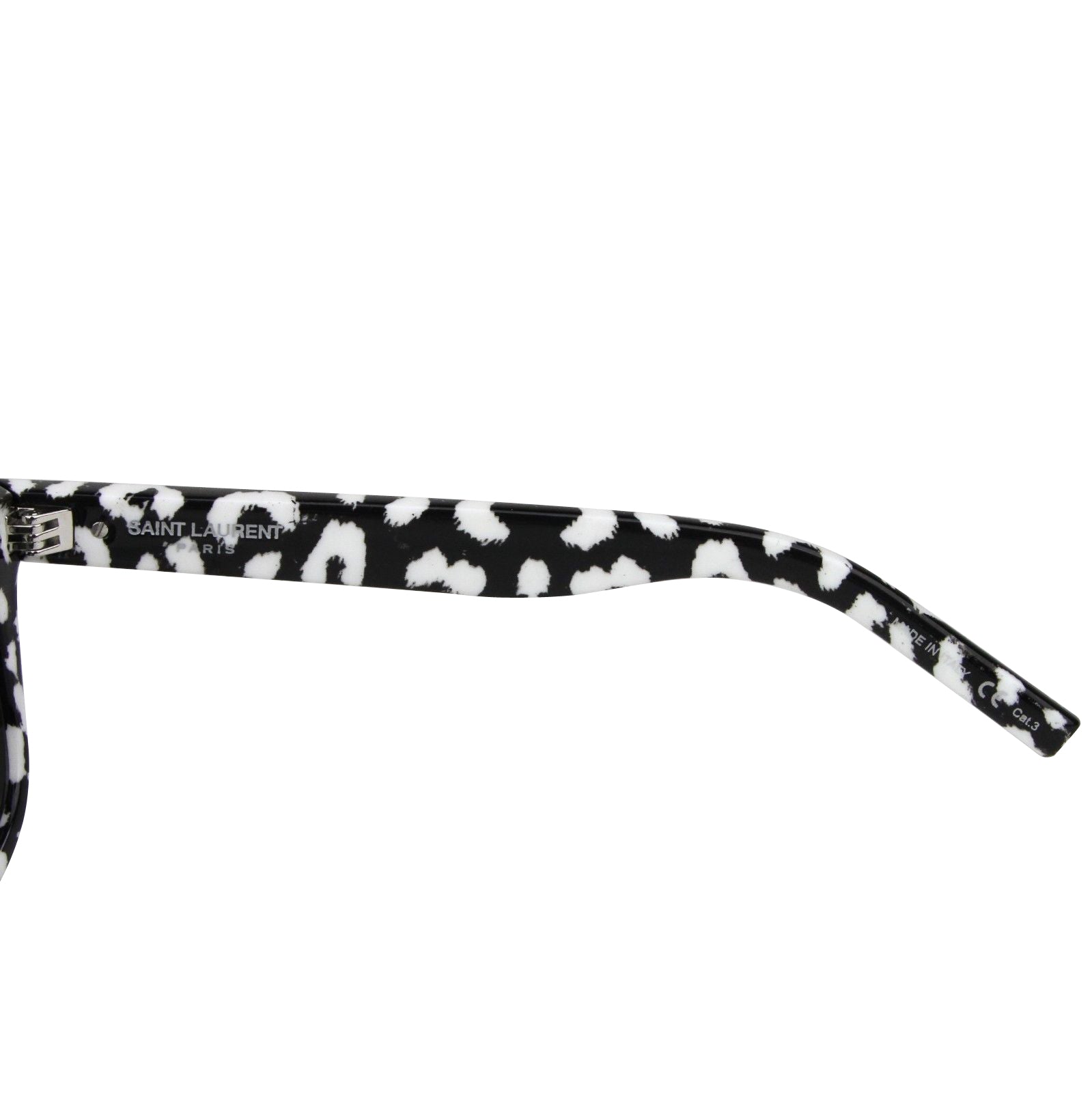 Saint Laurent Unisex White / Black Cheetah Print Sunglasses SL 51 Prints 447676 1098