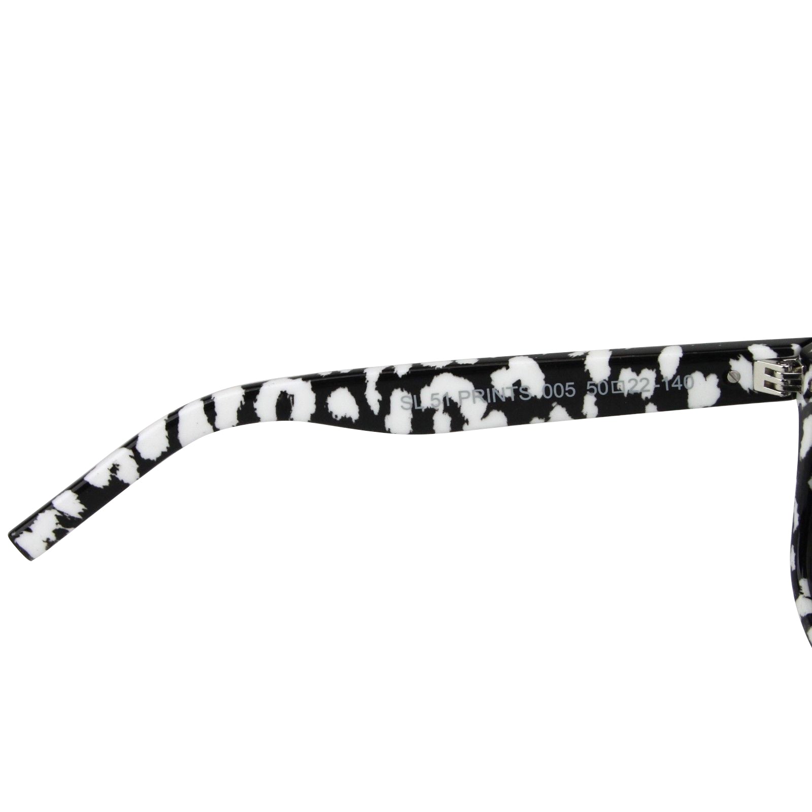 Saint Laurent Unisex White / Black Cheetah Print Sunglasses SL 51 Prints 447676 1098