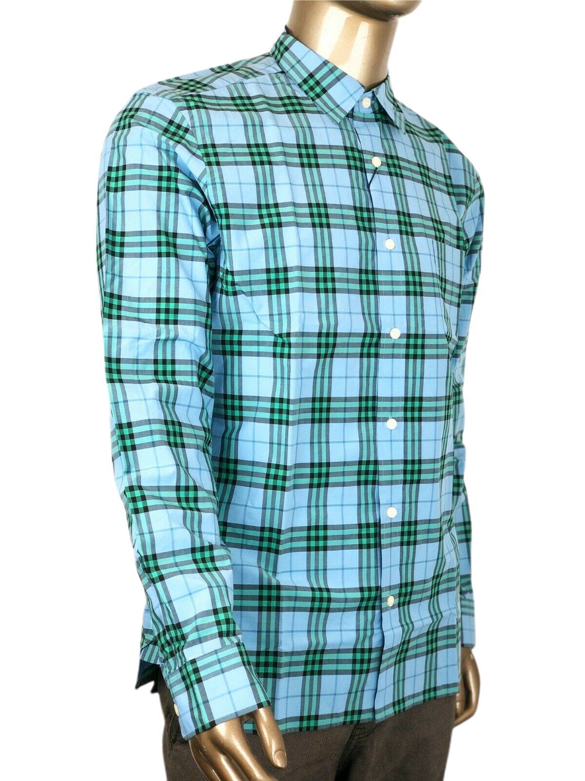 Teal hotsell burberry shirt