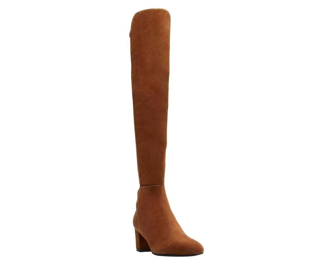 Stuart Weitzman Women's Coffee Brown Suede Heel Knee High Boots (36 EU / 5.5 B US) - LUX LAIR