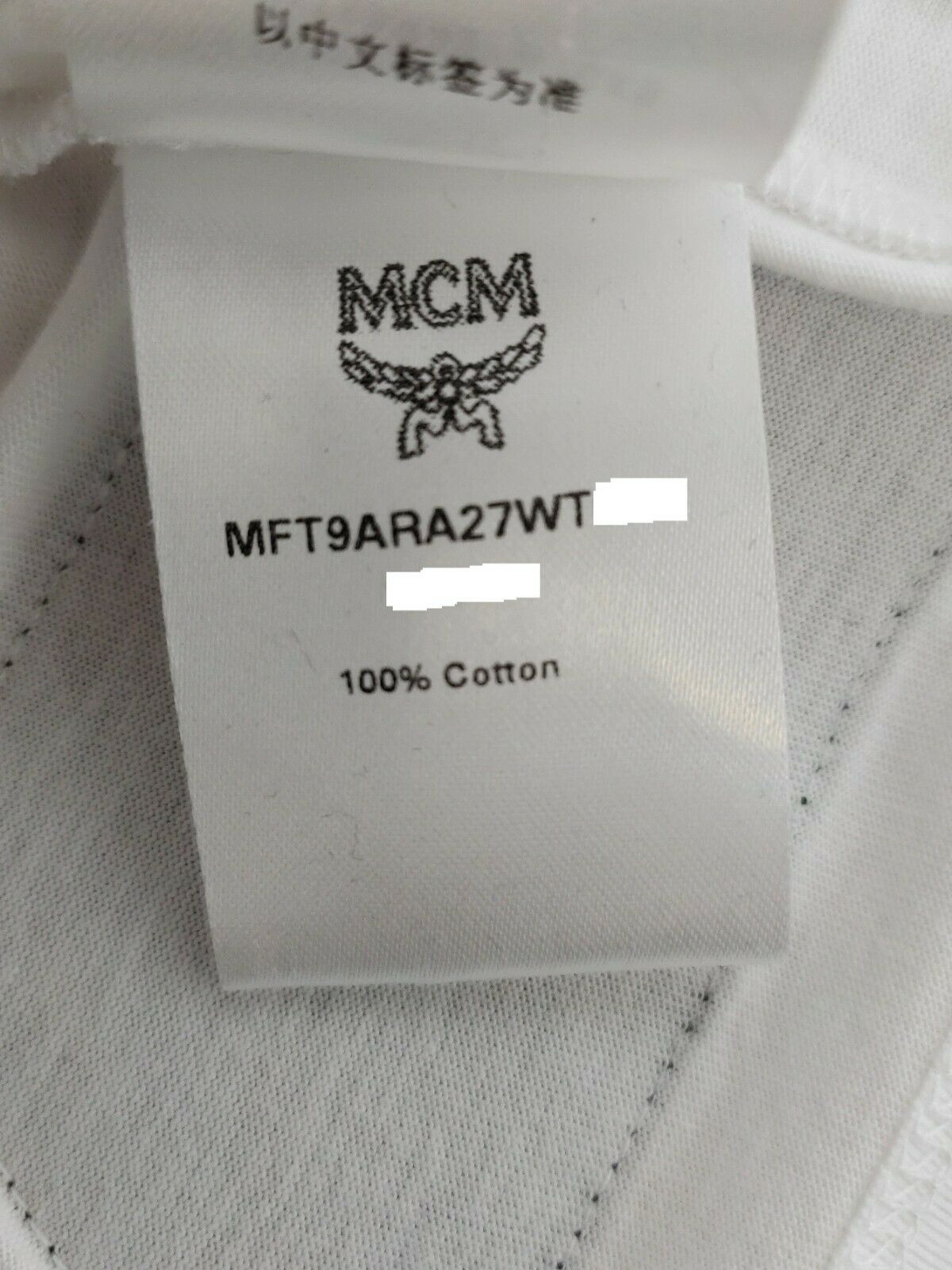 MCM Women's White Cotton T Shirt with Orange Rubber Logo MFT9ARA27WT (Regular; M)