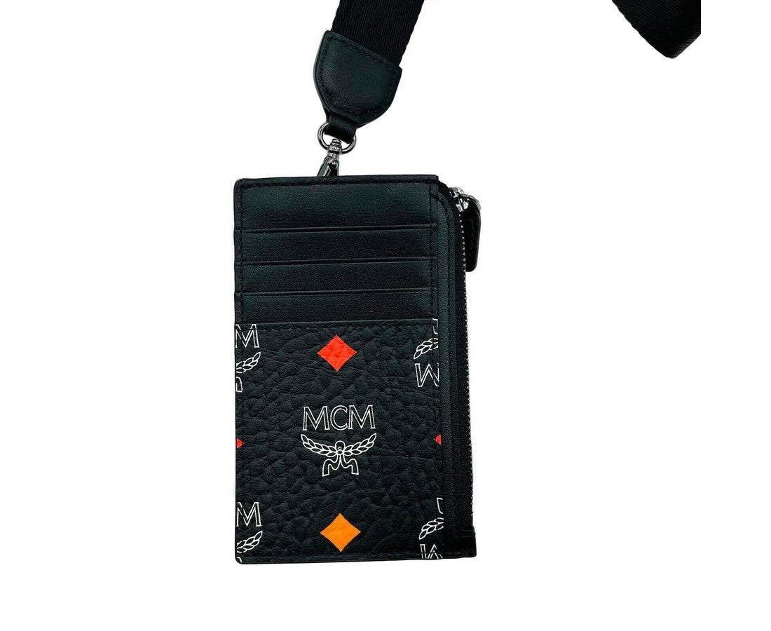 MCM Women's Spectrum Rainbow Logo Visetos Lanyard Card Case MYAAASV01