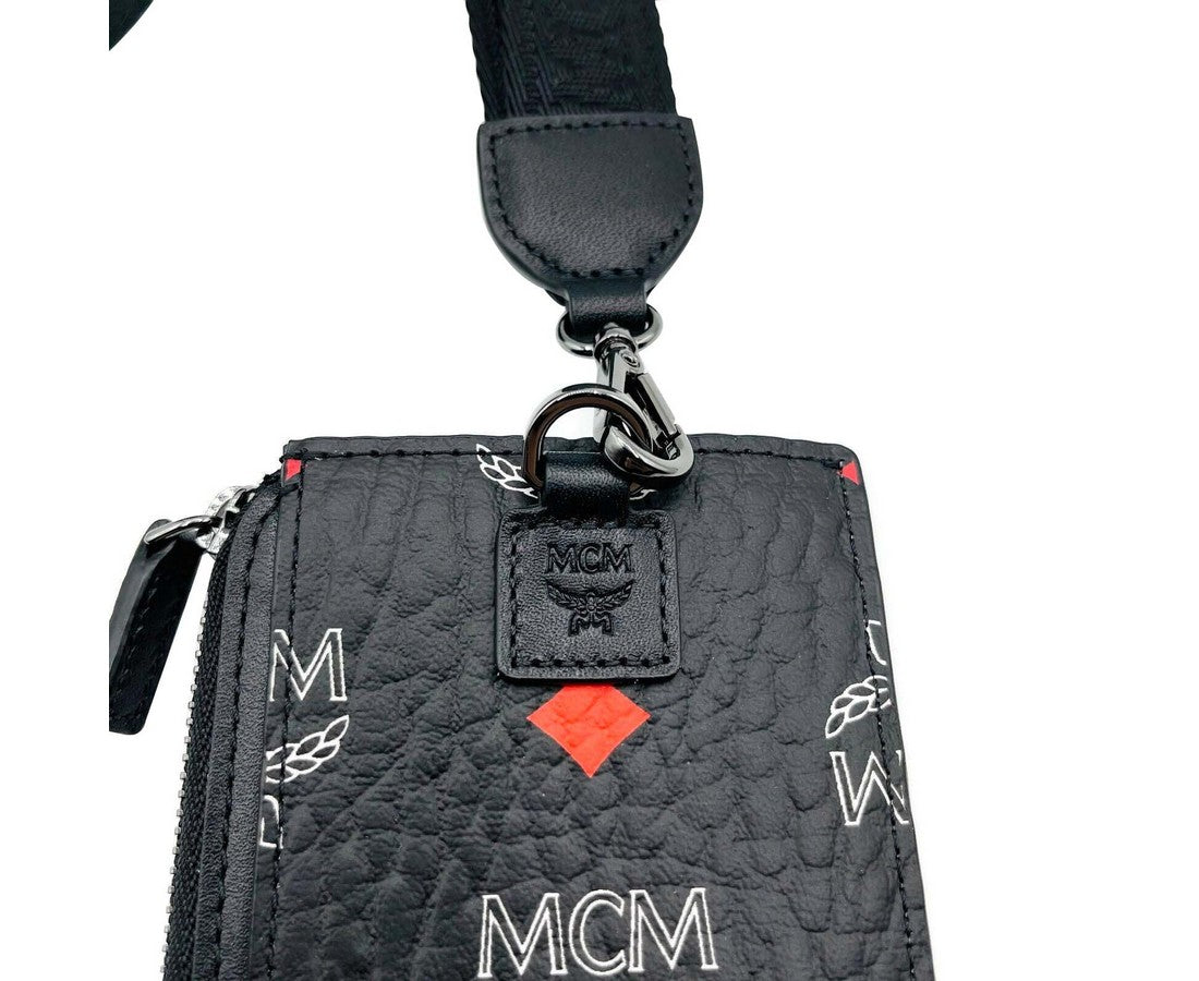 MCM Women's Spectrum Rainbow Logo Visetos Lanyard Card Case MYAAASV01