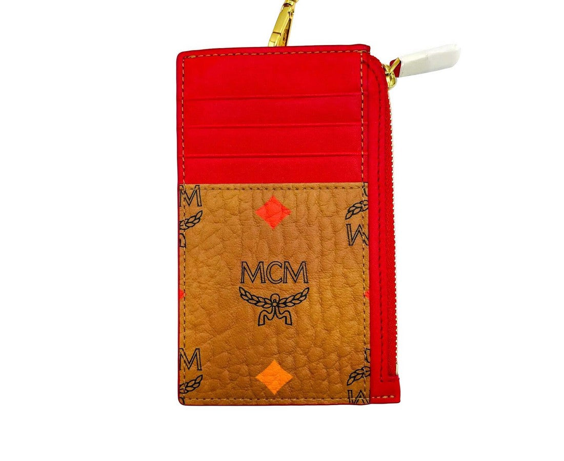 MCM Women's Spectrum Rainbow Logo Visetos Lanyard Card Case MYAAASV01