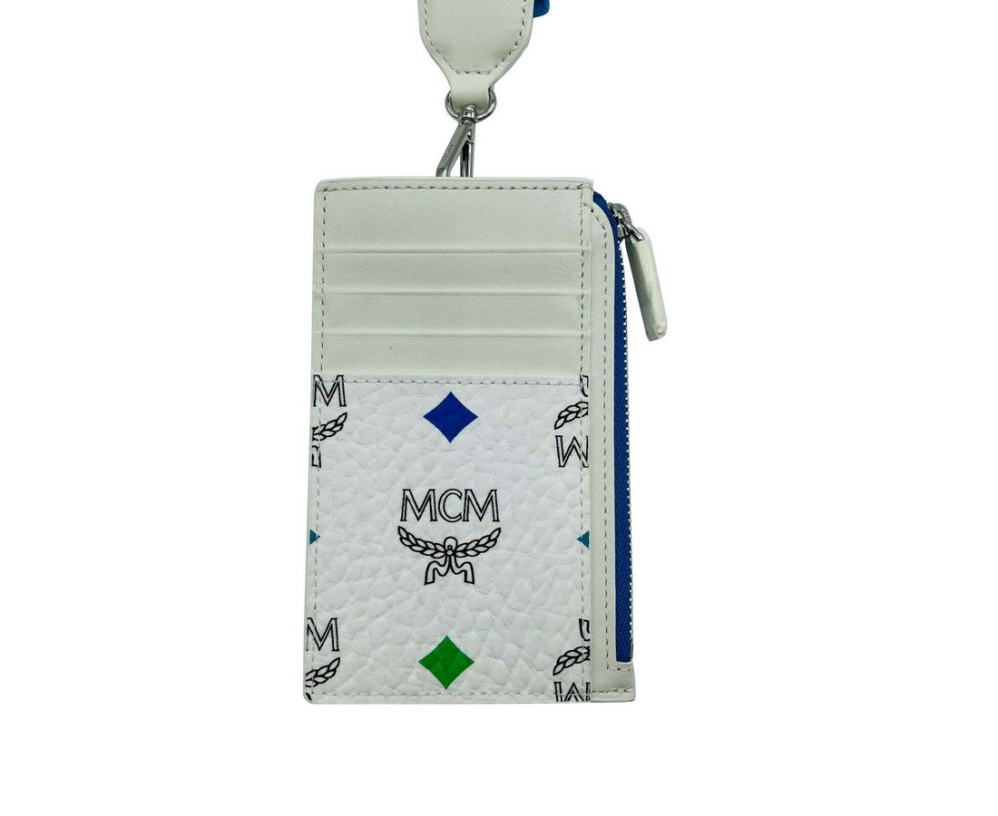 MCM Women's Spectrum Rainbow Logo Visetos Lanyard Card Case MYAAASV01